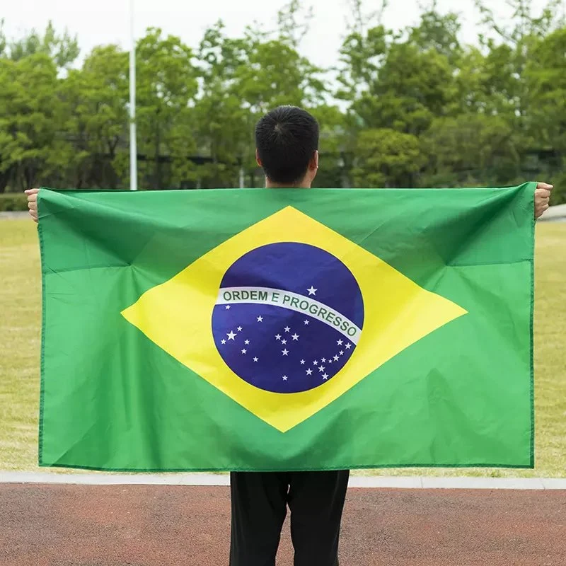 Le ventilateur de capes Brésil Drapeau 3X5 personnalisé imprimé de polyester de drapeaux