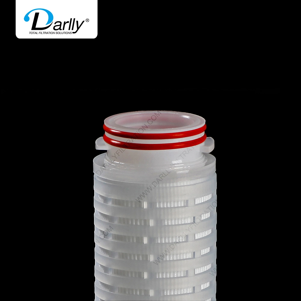 Water Filtration Double Layer Hydrophilic PVDF Pleated Filter Cartridge for Sterile Apis