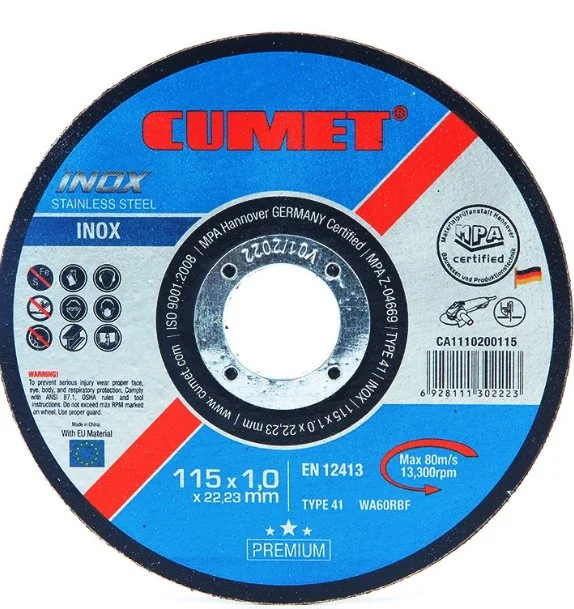 Factory 105mm, 115mm, 125mm Abrasive Cutting Discs for Metal/Stainless Cutting