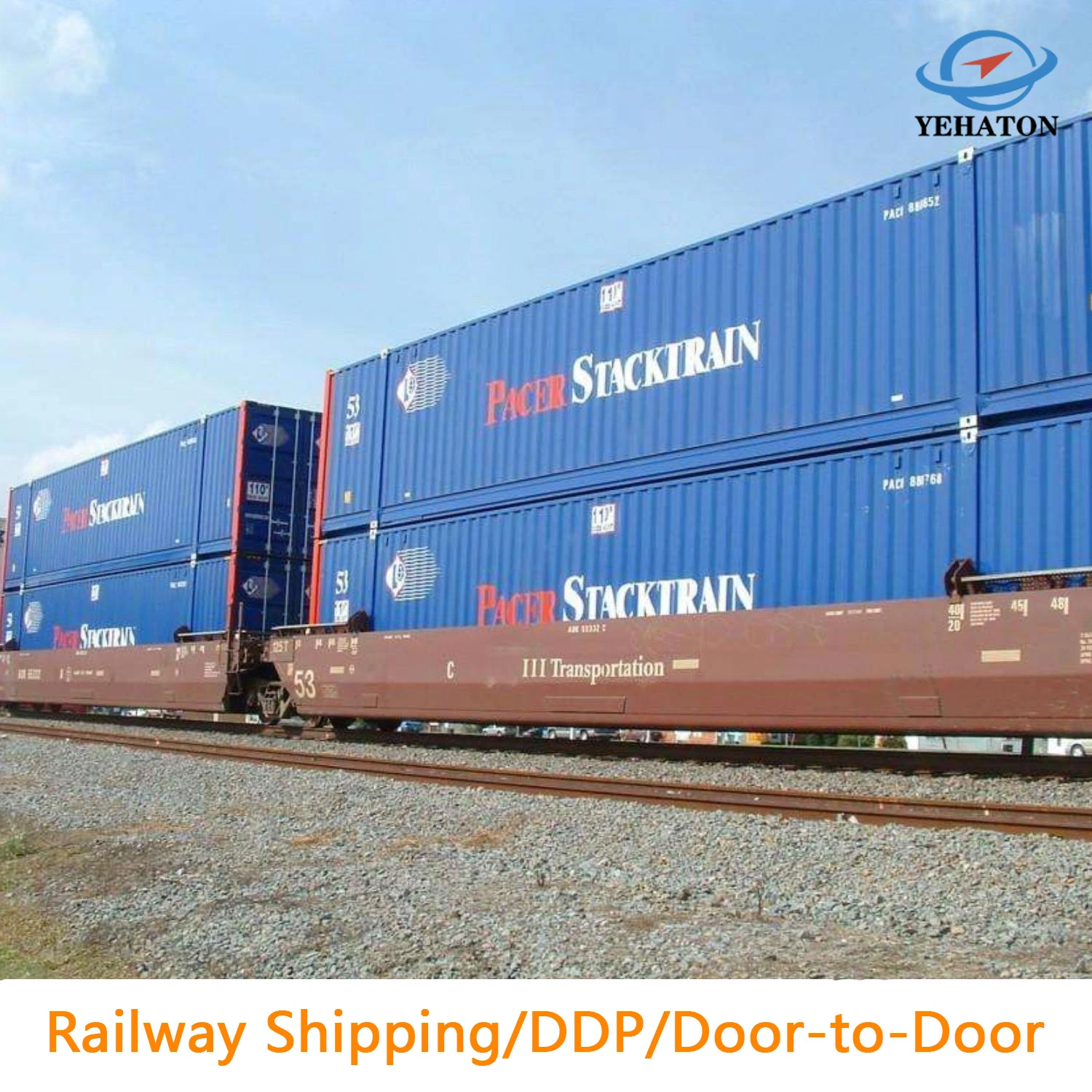 Fast Railway Train Freight Forwarder Combined Transport Shipping Agent UPS FedEx DHL Door to Door From China to UK France Germany USA Amazon Fba