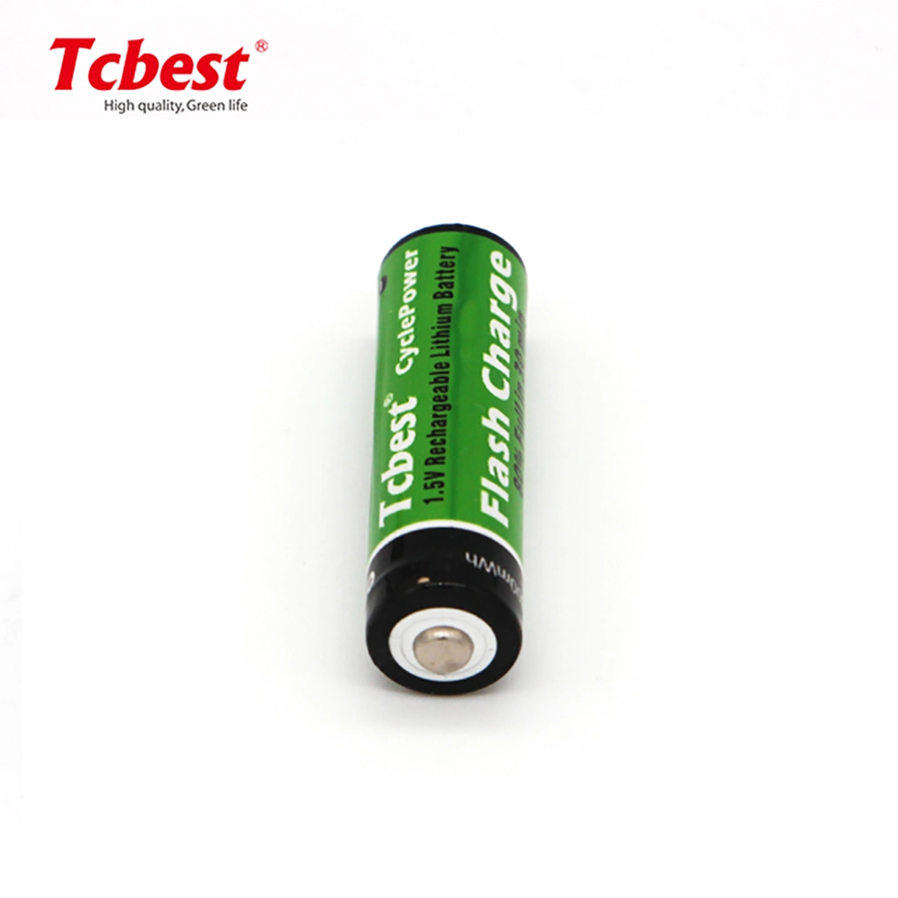 1.5V AA batería recargable de litio de 2.200 mwh Cargador de batería de litio