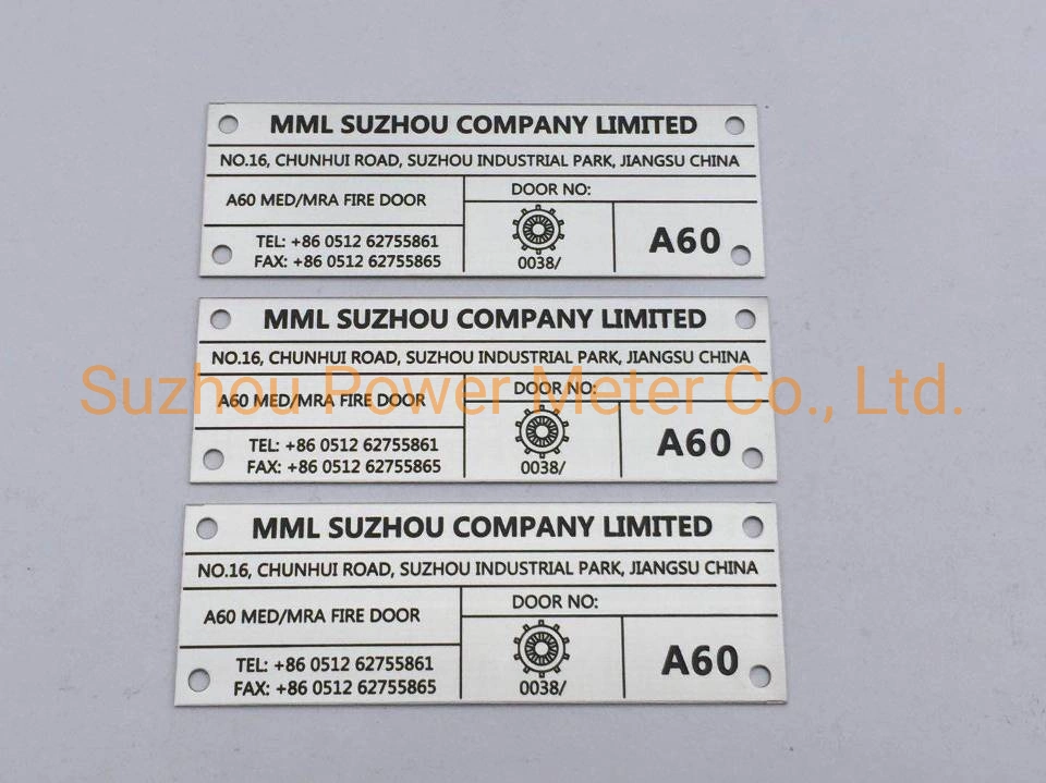Factory Custom Printing Machine Fashion Design Embossed Logo Aluminum Metal Nameplate