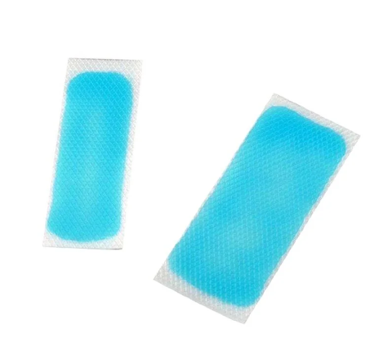 Lámina de enfriamiento fiebre reducir yeso parche de gel de enfriamiento 11 cmx4 cm/12 cmx5 cm