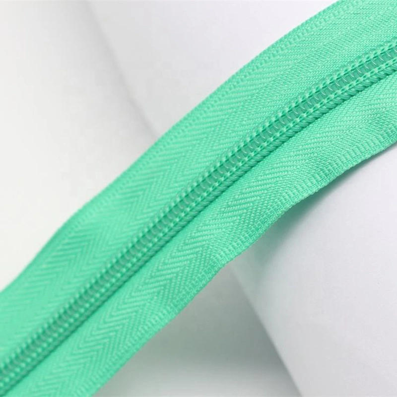 Zipper Manufacturer Custom Color #5 #3 Plastic Nylon Zipper Open End 60cm Plastic Zipper