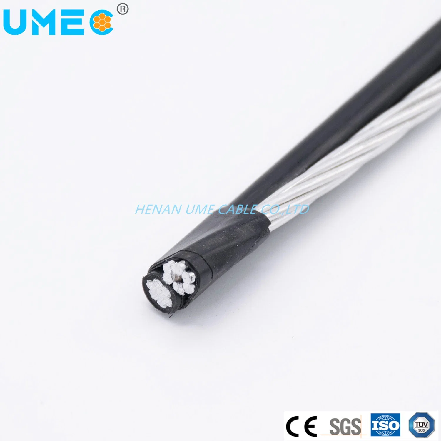 0.6/1kv Duplex Service Drop ABC Cable AAC Phase Conductor / AAAC Neutral Conductor Power Cable Electrical Wire