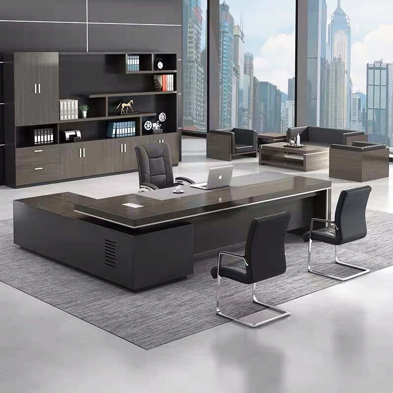 Table de bureau en bois de luxe sur mesure Foshan Custom CEO Table Bureau exécutif Mobilier de bureau moderne