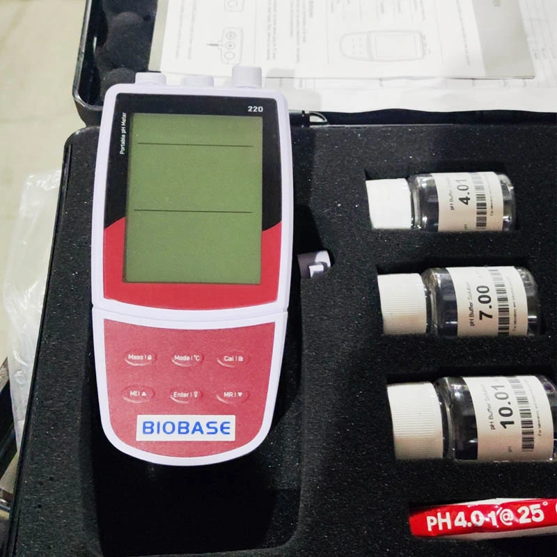 Medidor de pH da China pH-220 com indicador de estabilidade e função de retenção automática Medidor de pH para laboratório