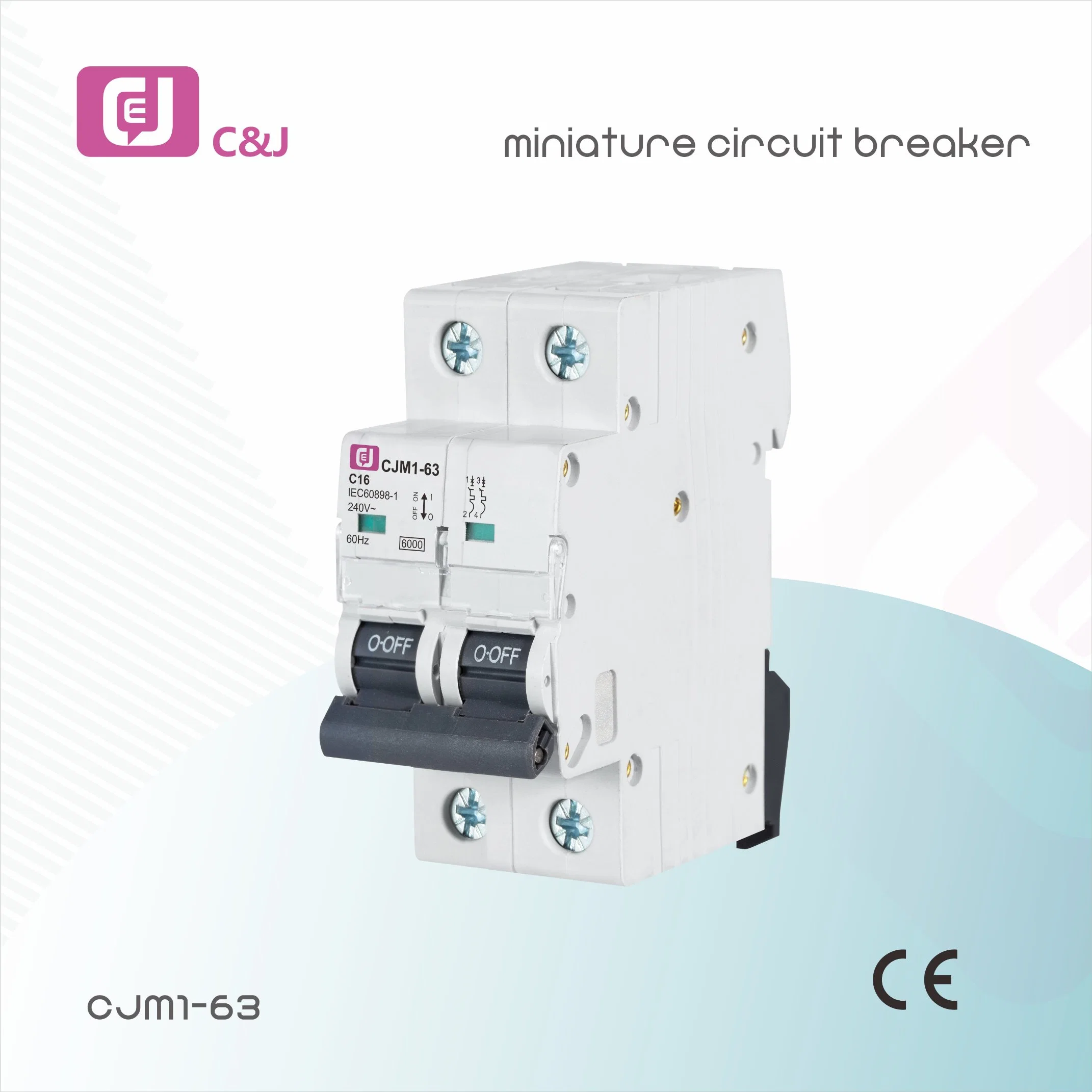 GS47, C45n-63 3p MCB, RCCB, RCD, RCBO Electrical Miniature Circuit Breaker