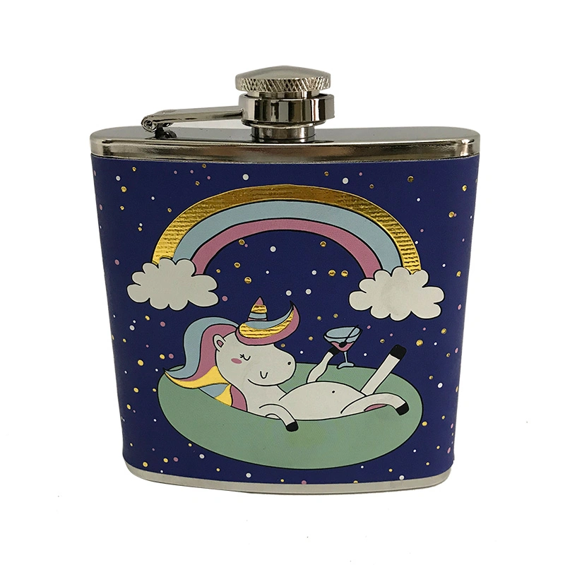 6oz Logo Customized Stainless Steel Hip Flask for Promotional