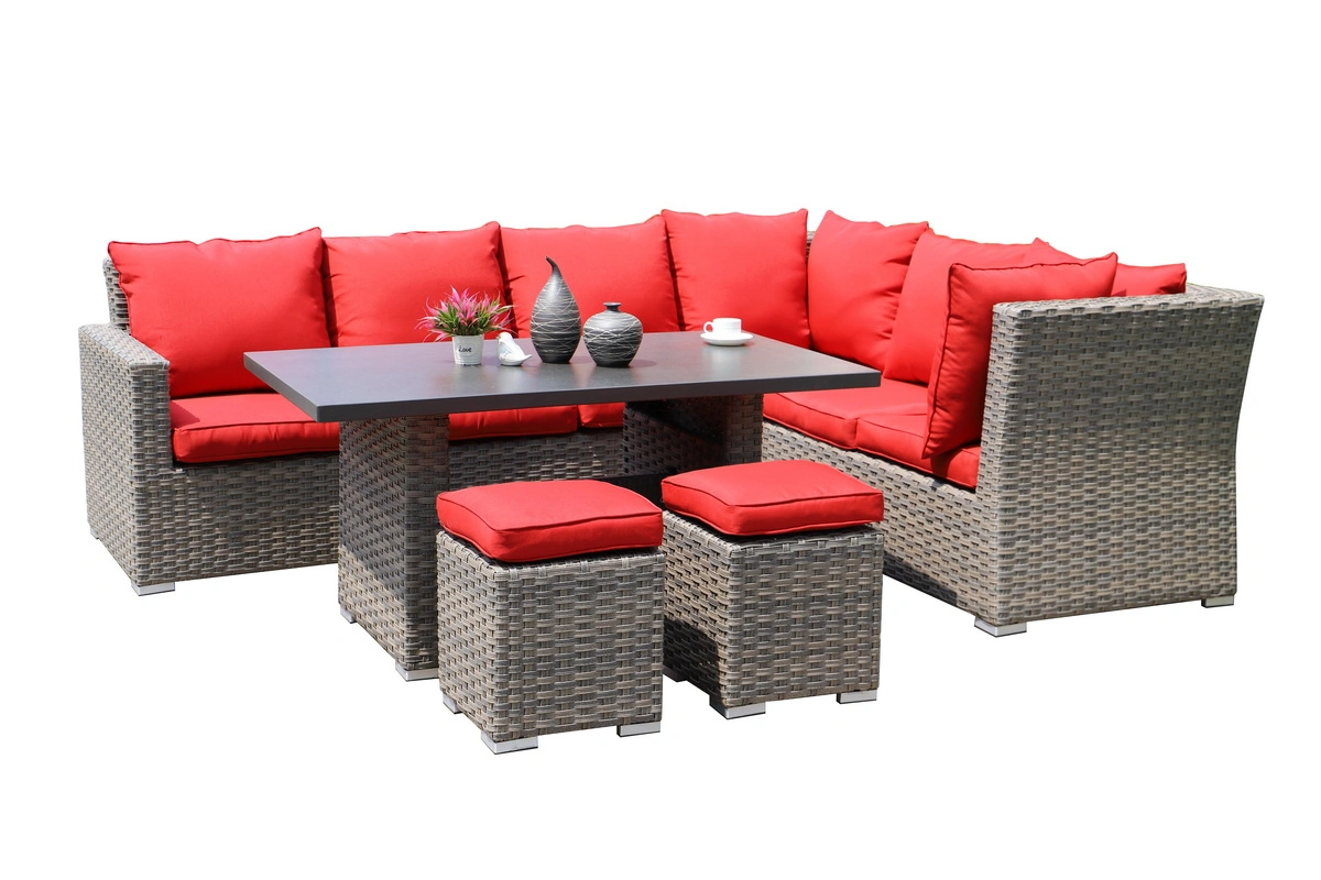 Classic Rattan Garden Furniture Patio Outdoor Dining Set Home Dining Sofa Set