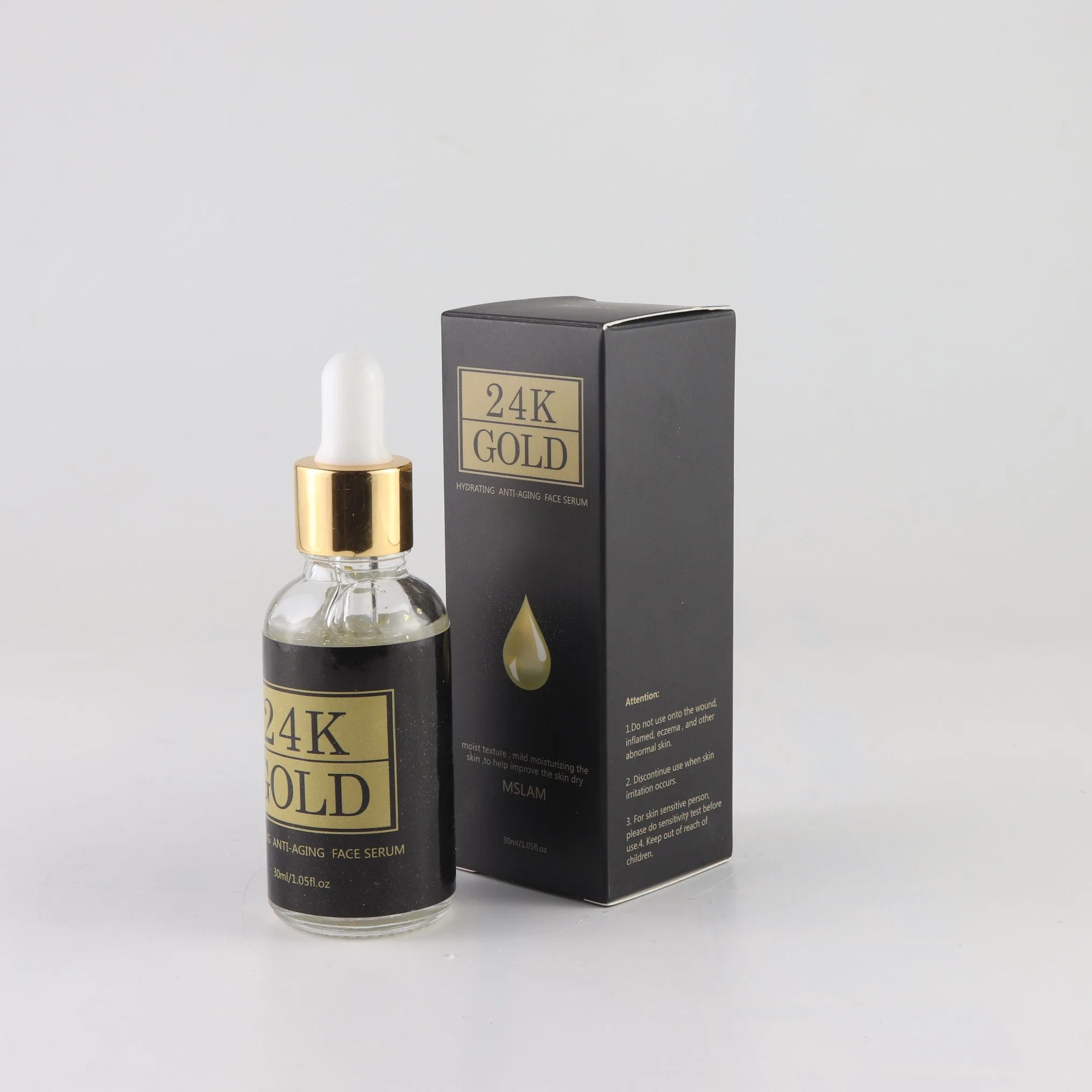 Banheira de venda de soro de ouro de 24K de cuidados da pele facial Private Label Essência