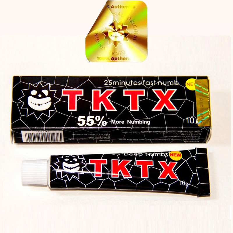 Factory Direct Price Real 10g Black Color 55% Tktx Numbing Cream Tktx Black 55% Numb Cream for Tattoo Pain Relief