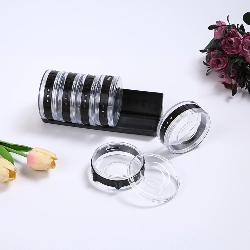 6 Pieces Cylindrical Shape Seasoning Box Transparent Spice Shaker Set Esg18284