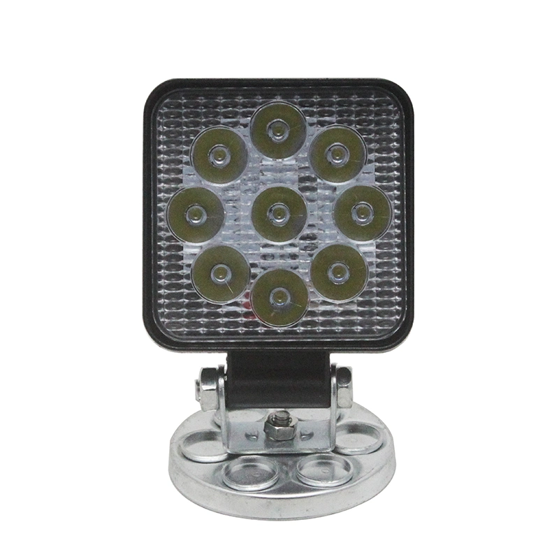 Factory Price DC10-30V 27 Watts IP 67 LED Work Light LED Square Working Lamp with Spot Beam /Flood Beam