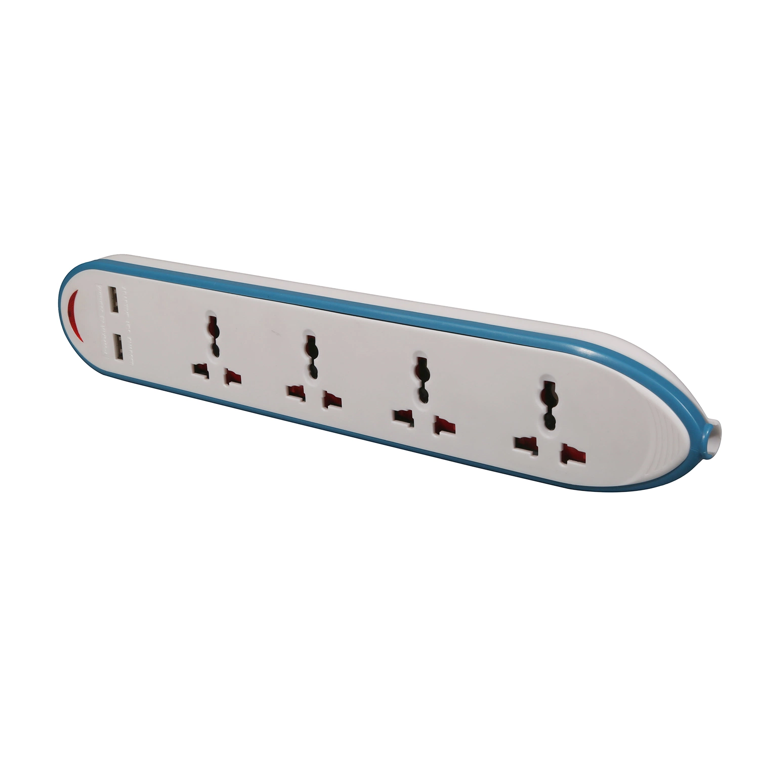 4 Way Internatinoal Multi Conector de extensión de toma de corriente con USB