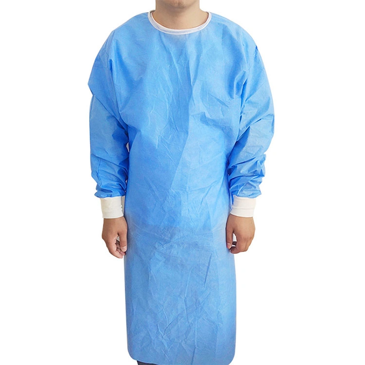 China OEM Non-Woven, PP, SMS Medical Disposable Surgical Gown, Steriled by Eo