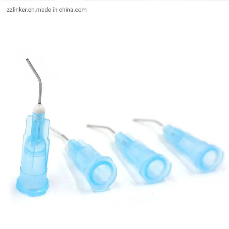 LK-1074 Disposable Dental Pre Bent Luer Lock Dispensing Needle Syringes Tips for Dental Clinic