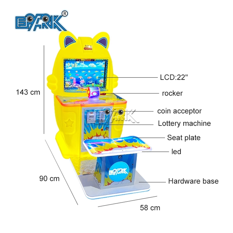 Máquina de juego en miniatura de monedas máquina de pesca simulada