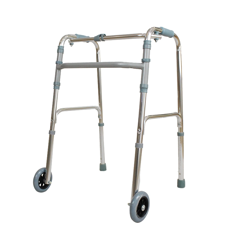 Folding Aluminum Walking Aids Oxidize Walker Height Adjustable Medical Products Stand Aids