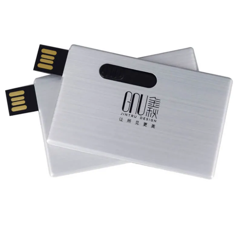 Améliorez votre image d'entreprise avec le cadeau d'affaires Metal Card Pendrive Cartes mémoire USB