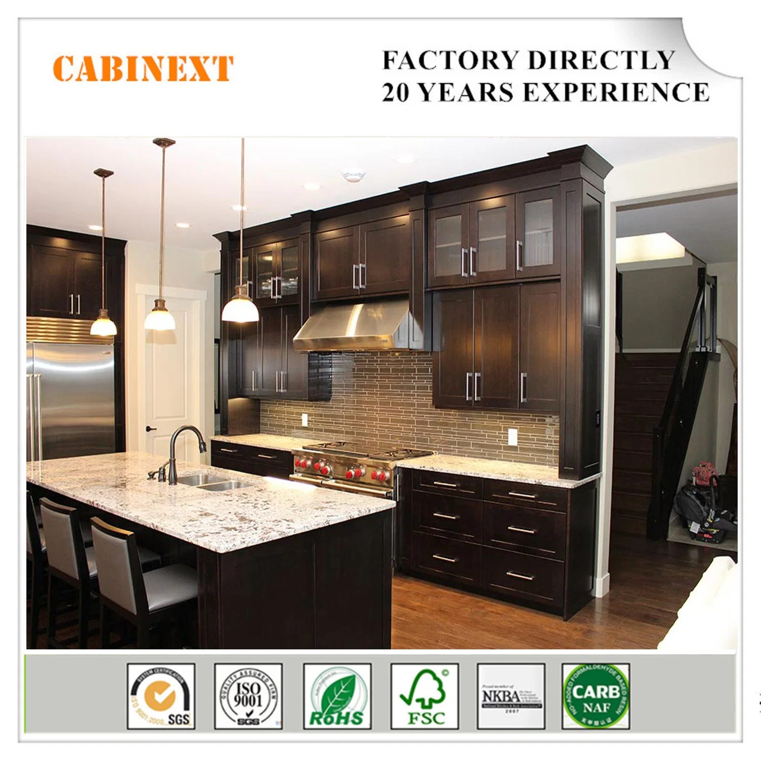 Customized Solid All Wood Kitchen Cabinet Cupboard Wardrobe