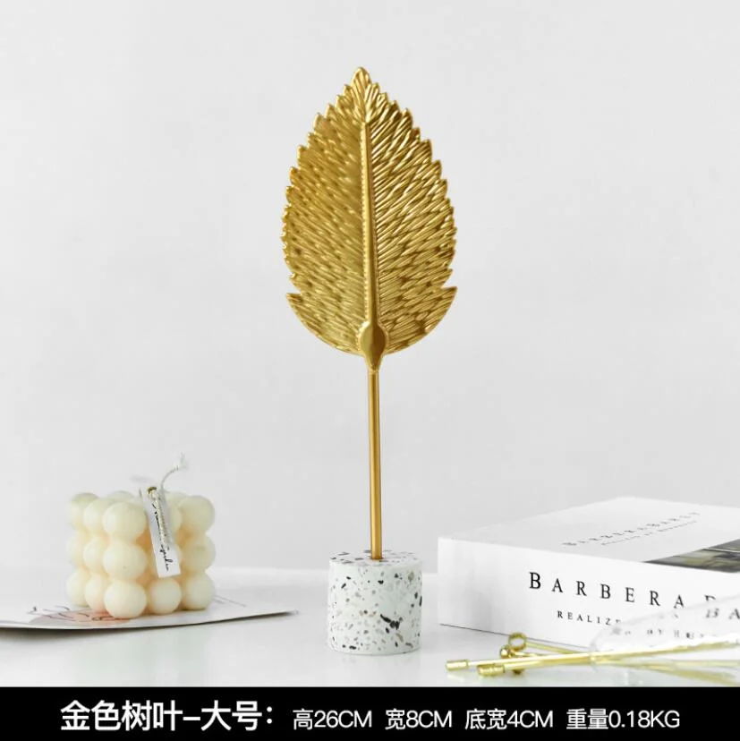 Creative Golden Leaves Simple Decorations Wine Cabinets Home Living Room TV Cabinets Desk Tops Turtle Leaves Home Decors