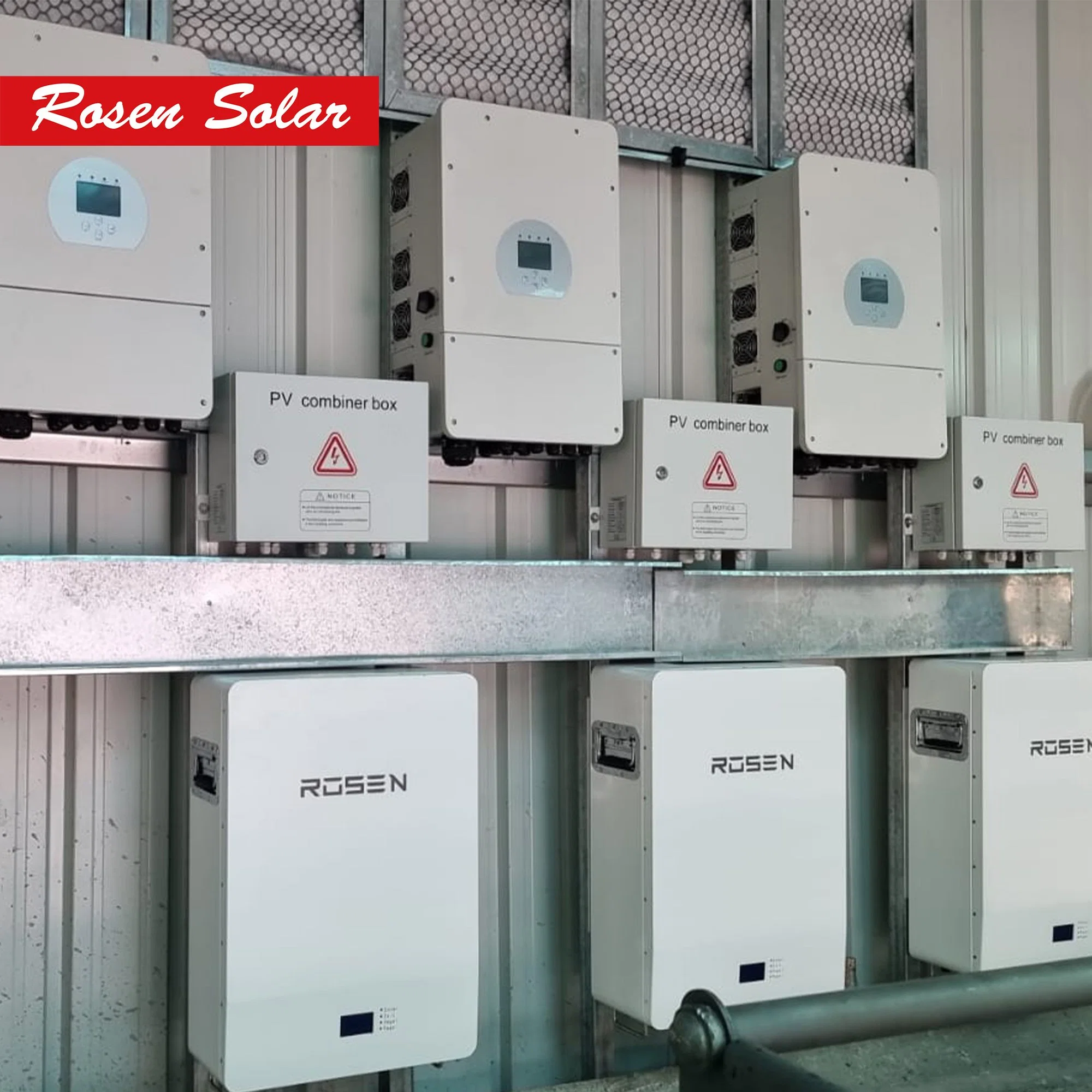 10kw a 20kw 30kw a 40kw a 50kw Sistema Solar Híbrido Conjunto de baterías de litio