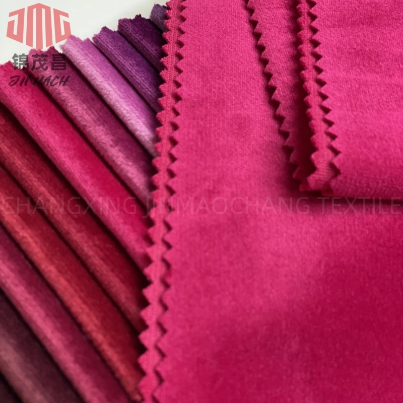 Factory Knitting Fabric 100% Polyester Holland Velvet 180GSM Plain Dyed Colorful for Home Textile Pillow Curtain