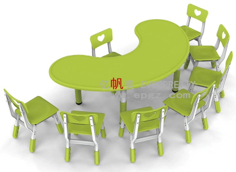 Juego de sillas y mesa para niños populares Estudio de plástico de mobiliario de cartón Escritorio