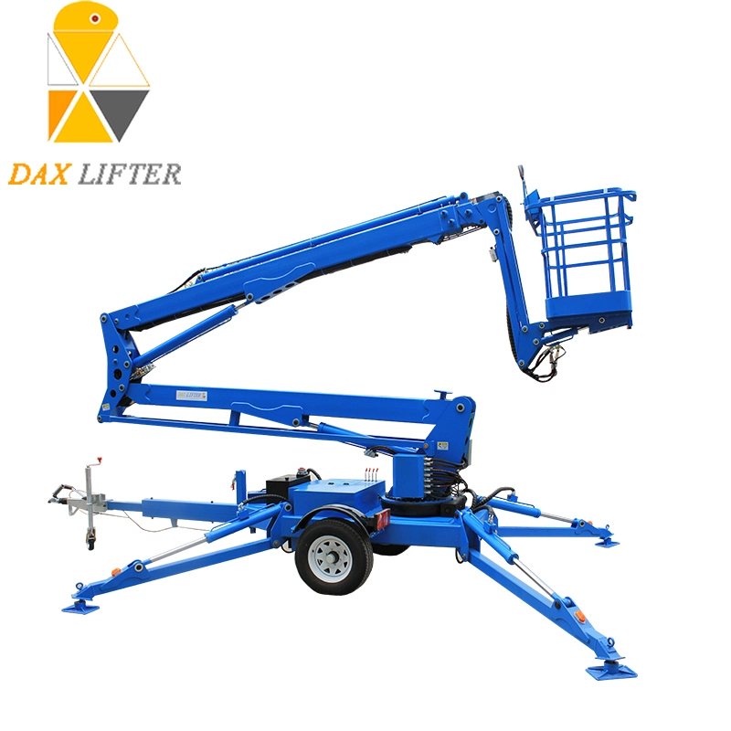 Batterie Elektro Hydraulische Man Cherry Picker Spider Towable Knickgelenk Teleskop Ausleger Anheben