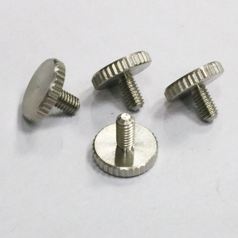 Stainless Steel High Precision M6 M8 Hand Tighten Metal Flat Head Knurled Thumb Screws