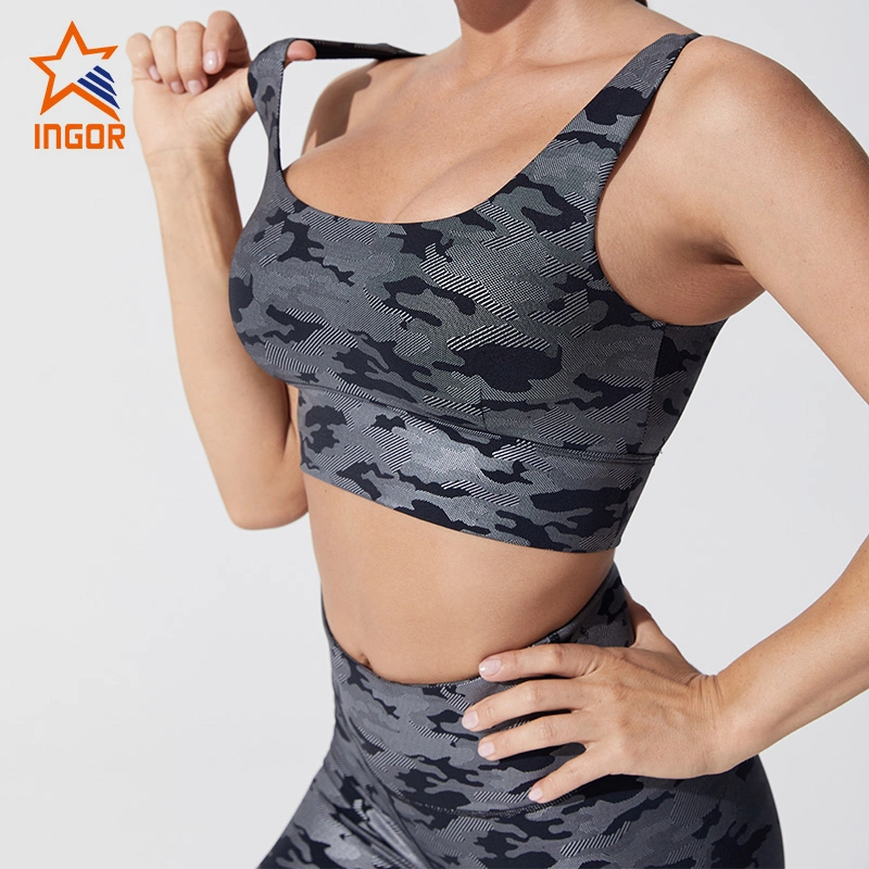 Ingorsports Vêtements de sport pour femmes Tenue de yoga Tenue de gym Leggings Soutien-gorge Ensembles de sport Vêtements de sport.