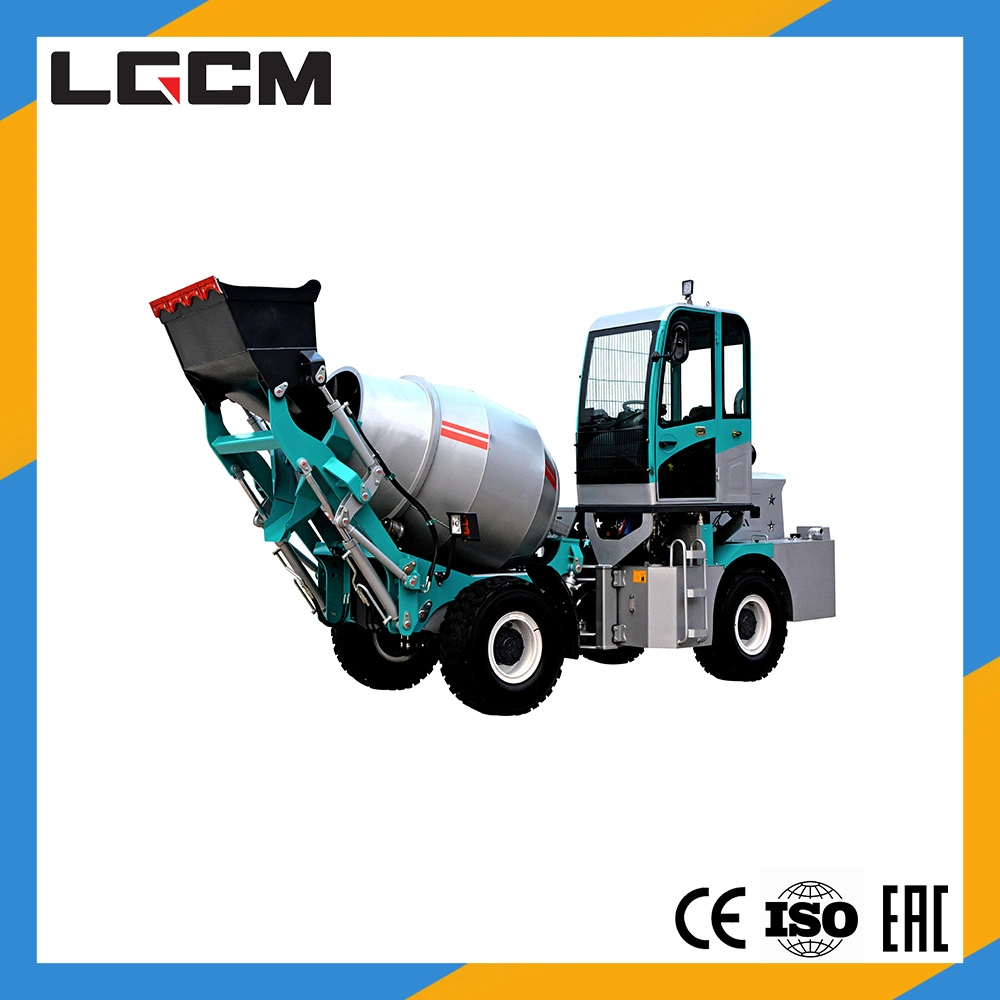 Caminhão misturador Lgcm 2cbm/3,5m3/4m3/5cbm/6 Cbm Pequeno Mini Auto-carregamento Misturador de concreto com bomba para equipamentos de construção
