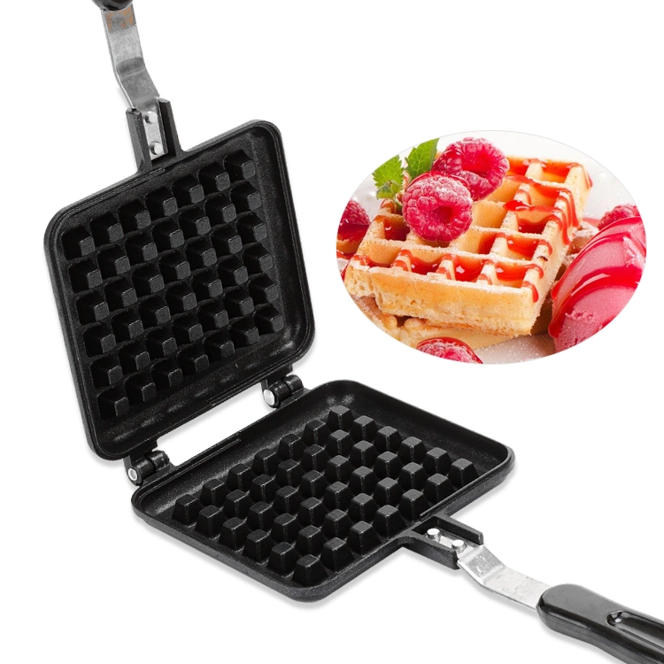 Gas Non-Stick Hogar Cocina Pan de Molde Molde Waffle Maker Plancha de cocción cocinar gofres Herramienta, molde para hornear, Waffle Maker