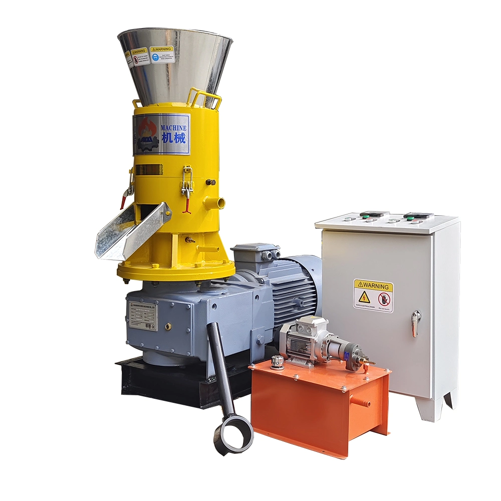 Flat Die Biomass Wood Sawdust Rice Peanut Coconut Husk Straw Grass Stalk Shaving Fuel Pellet Mill Press Making Maker Pelletizing Mill for Sale Price