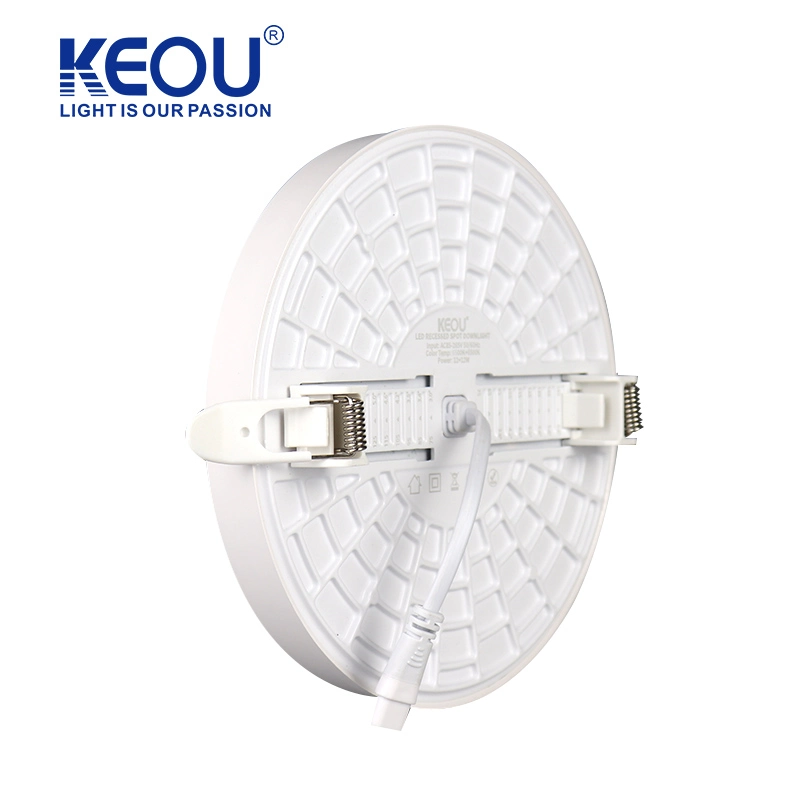 Venta caliente orificios abiertos 24W Downlight Plata Electroplated luz integrada Antirreflejos luz tenue para el hogar