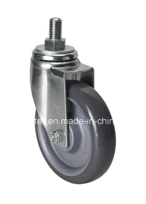 Edl Medium 5" 150kg Threaded Swivel PU Caster 5035-76