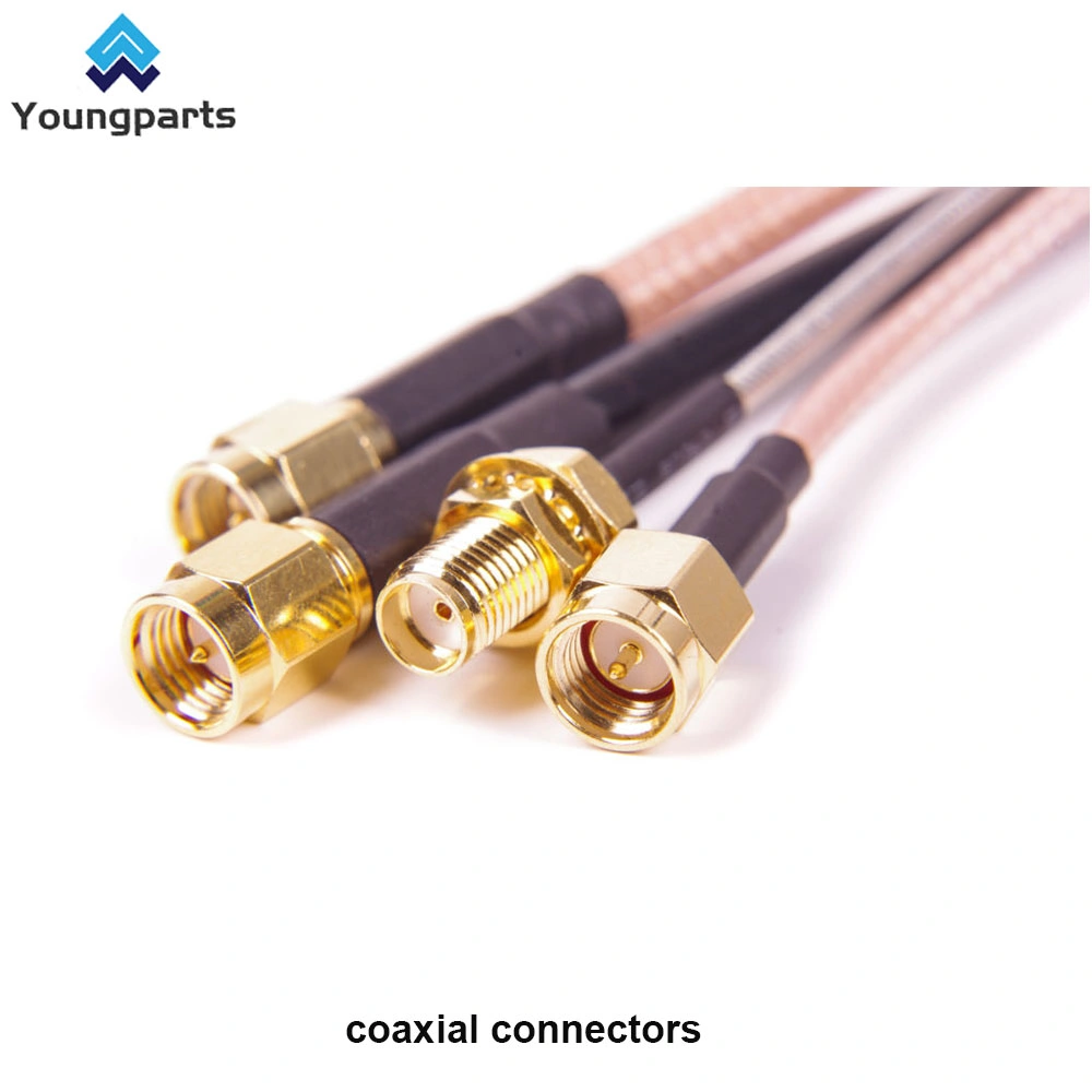 Youngparts CNC Machined Stainless Part Coaxial Cable Connectors Coaxial Cable Extension Adapter Couplers