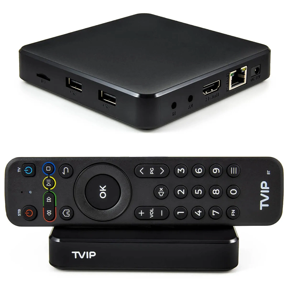 Высокопроизводительная телефутболка Tvip 705 1g 8g 5g WiFi Box 4K Tvip705 с BT Remote Android 11 Linux IPTV ТВ-блок