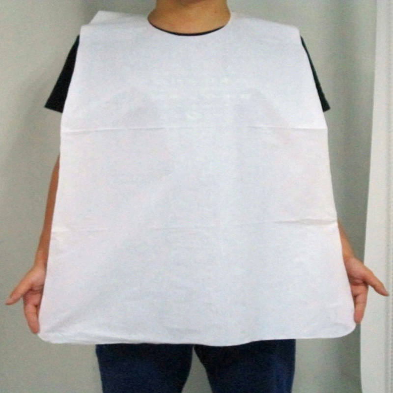 Disposable 3ply Paper+1ply Poly Patient Bib with CE Disposable Bib Excellent Waterproof