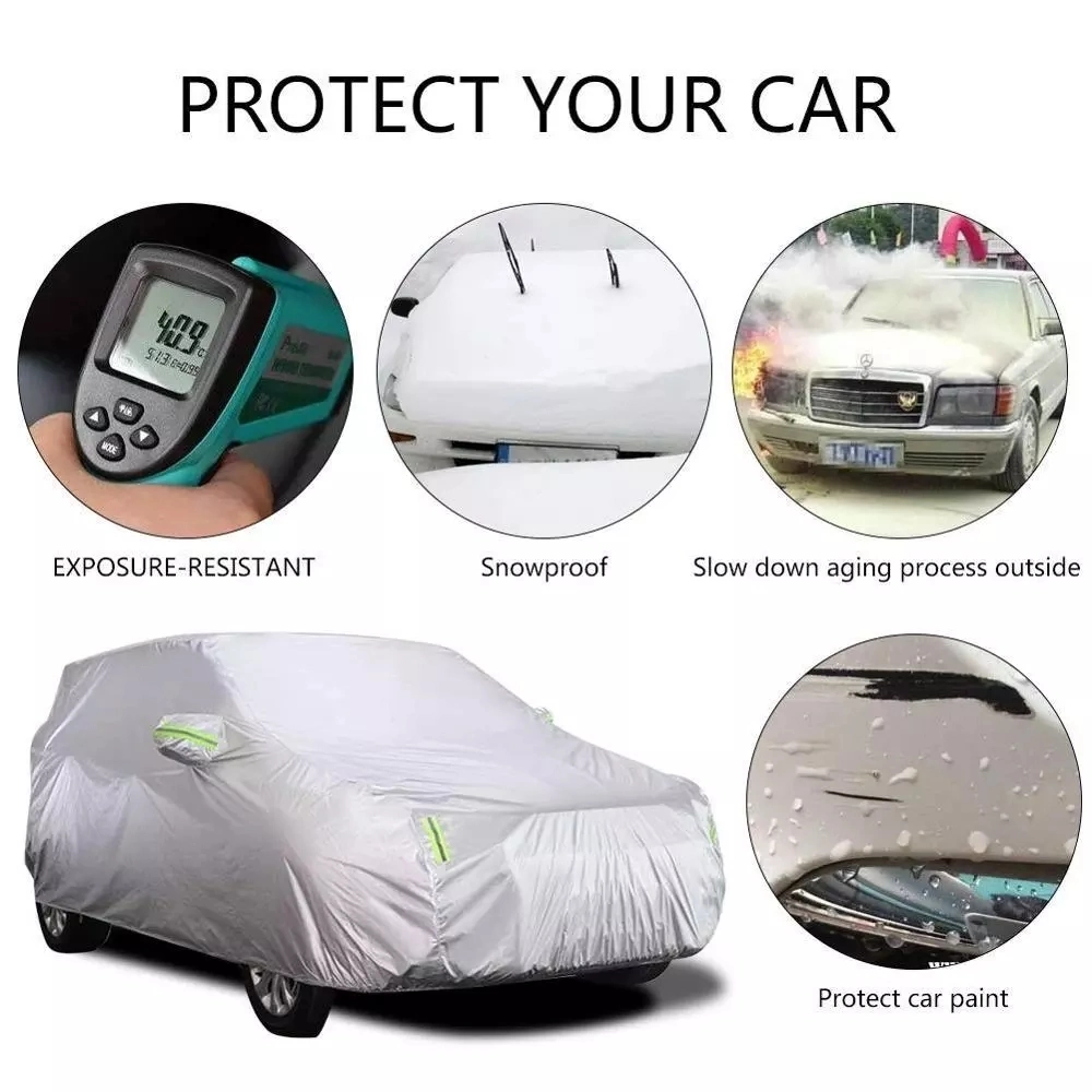 Waterproof Sun Protection Auti-UV Rain Snow 190t Polyester Car Body Cover