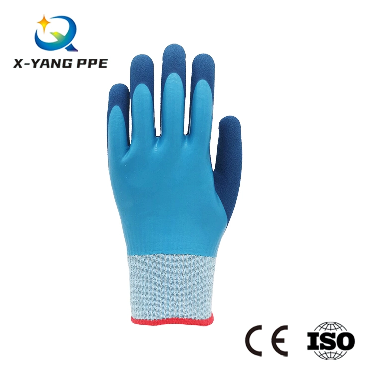 Fashion Abrasion Resistance Latetx Coated Gloves for Industrial, Agriculture, Chemical