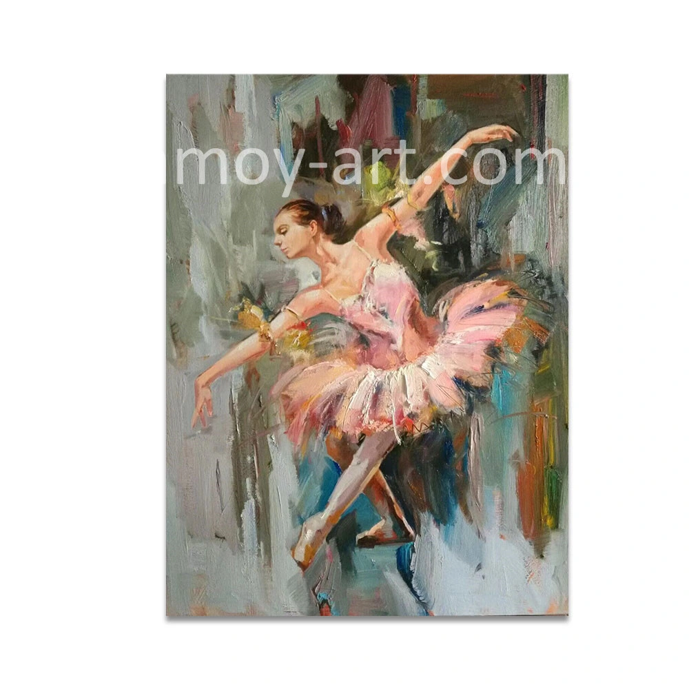 Hand Painted Impressive Ballet Dancer Oil Paintings for Wall Decor