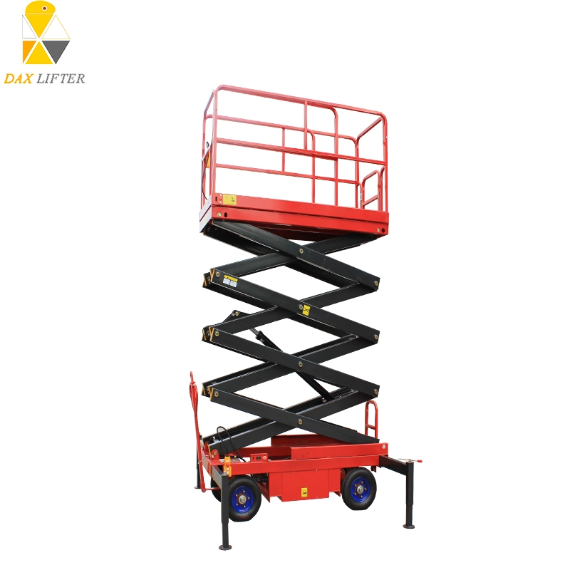 China Supplier Safe Strong Struture 12-18m Semi Electric Scissor Lift Trolley