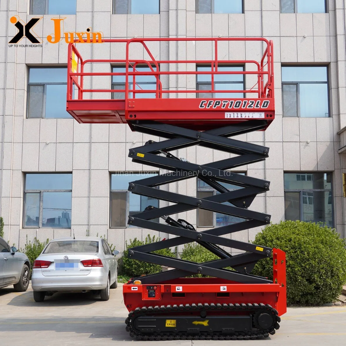 12m Height Battery Self Propelled Track Crawler Scissor Lift/Hydraulic Man Lift Platform for Sale