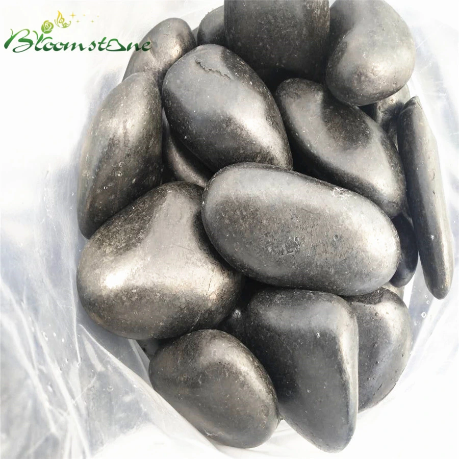 High quality/High cost performance  Black Landscaping Polished River Pebble Decorative Stone for Garden