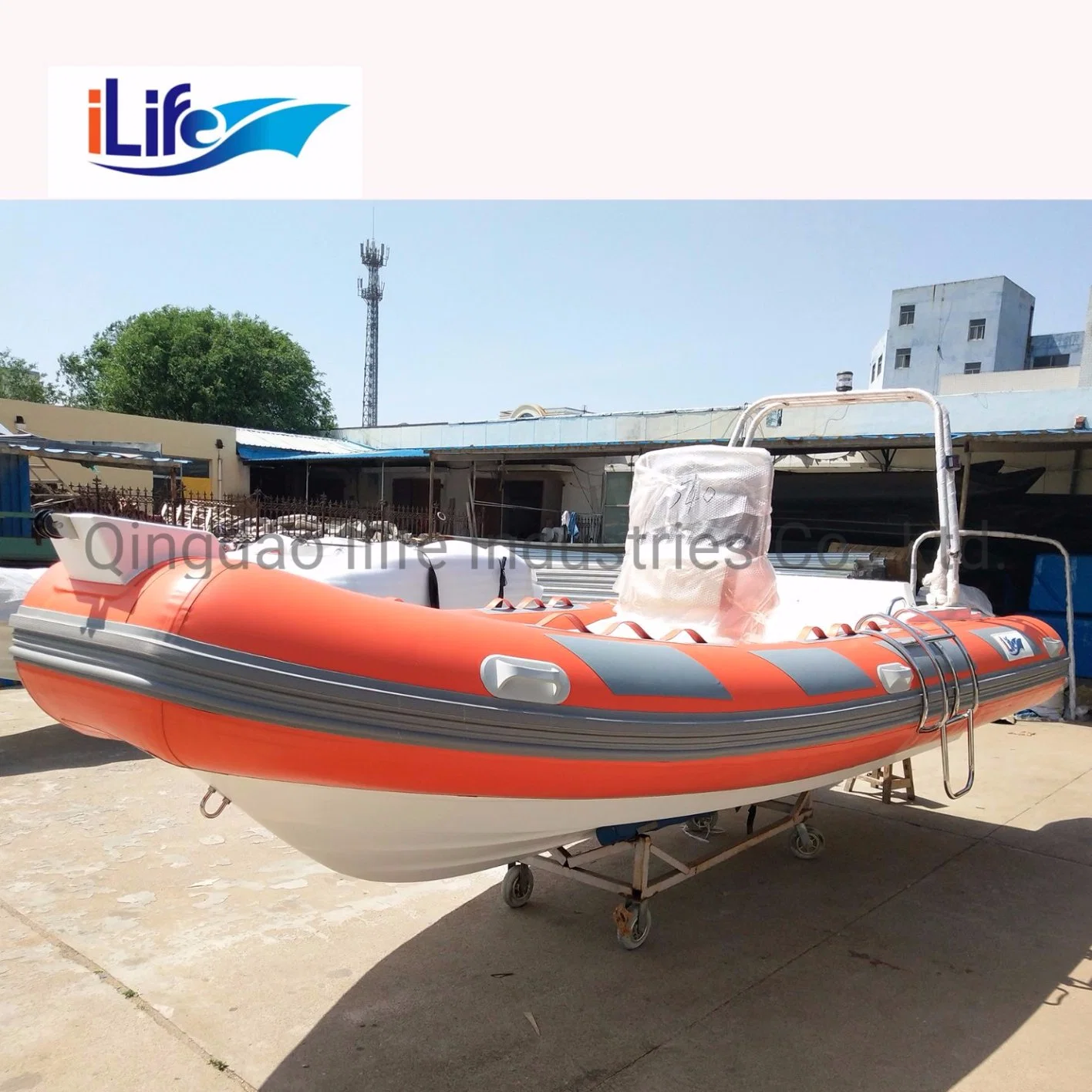 ILife (CE) 17,7FT 5,4m 10 personas China Rib Fibra de vidrio rígido Hull Inflatable Boat para la venta
