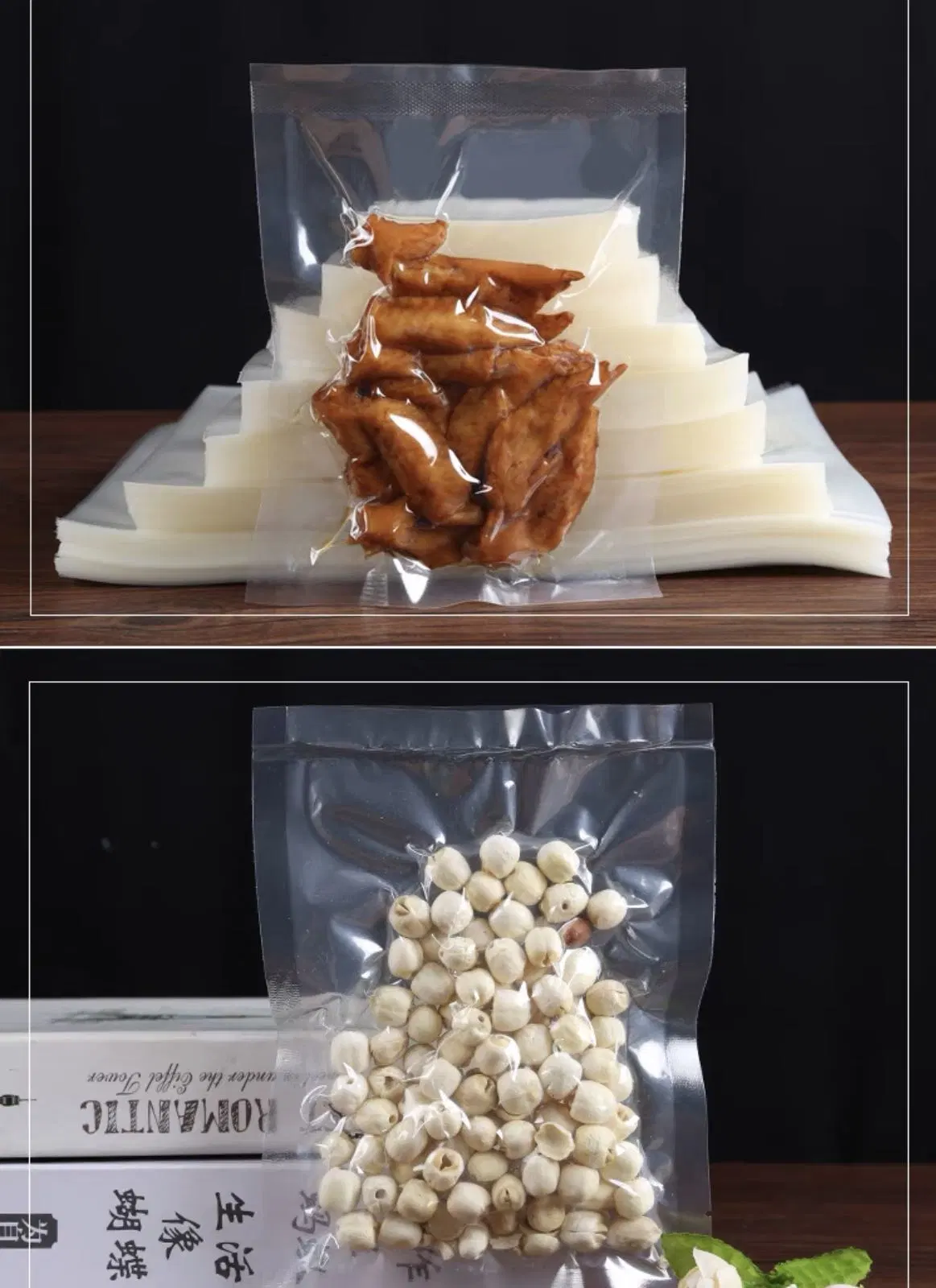 El embalaje de alimentos de la bolsa bolsas de vacío el envasado de alimentos