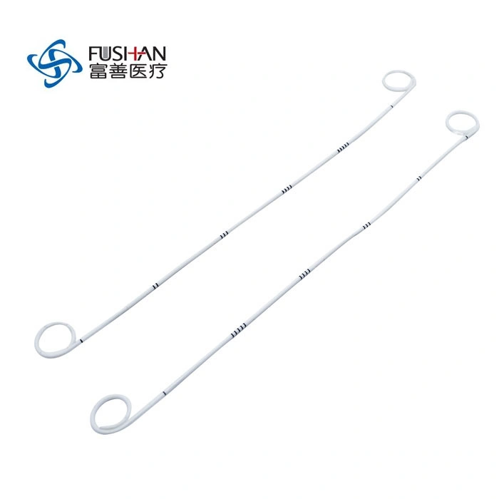 Chinese High quality/High cost performance  Medical Ureteral Stent Set Polyurethane Double J Ureteral Stent with Pusher and Guidewire Open-Open End Disposable Pigtail Catheter