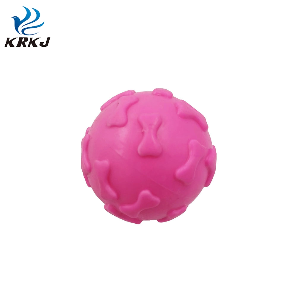 Tc-5c012 Dog Training Tool TPR Dog Treat Ball Natural Rubber